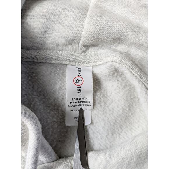 Lane Seven L Unisex Hoodie Flying Embers Pullover Pocket Brewery Merch Gray Logo - Picture 8 of 10